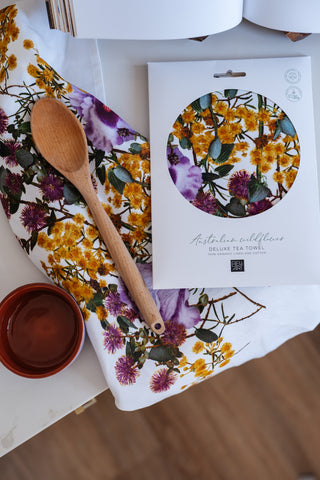 Yellow Morrison Tea Towel