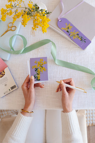 Blossoms Bookmark - Glowing Wattle