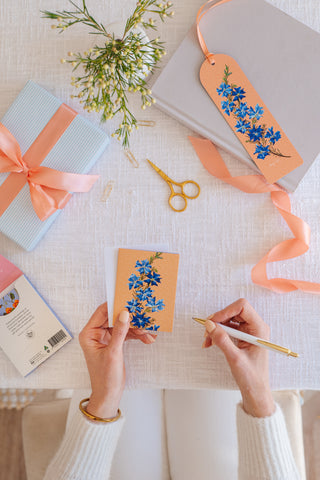 Blossoms Bookmark - Blue Lechenaultia