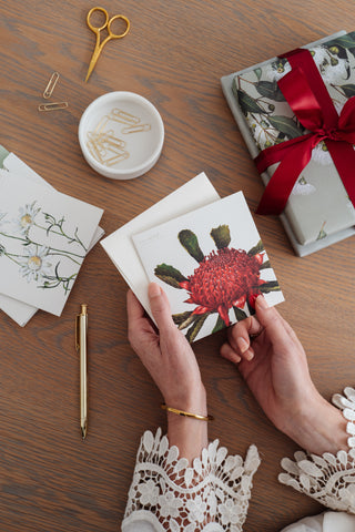 Bush Gems Card - Waratah