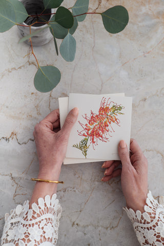 Bush Gems Card - Grevillea