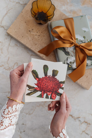 Bush Gems Card - Waratah