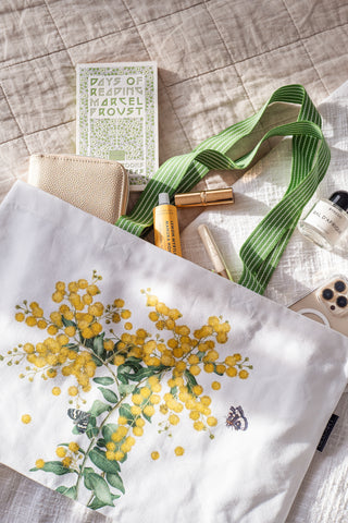 Glowing Wattle Organic Canvas Tote Bag
