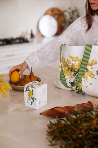 Glowing Wattle Organic Canvas Tote Bag