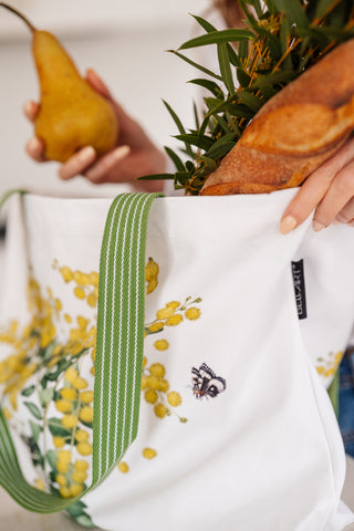 Glowing Wattle Organic Canvas Tote Bag