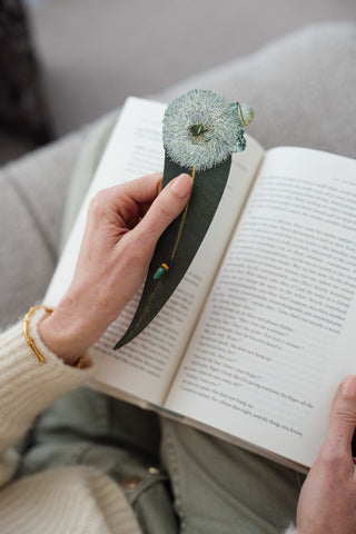 Leaf Bookmarks Trio - White