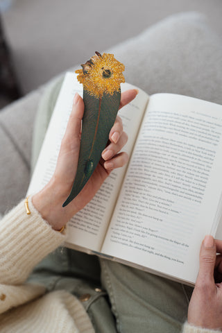 Leaf Bookmarks Trio - Lemon