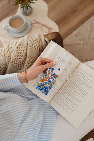 Woodlands Bookmark- Lechenaultia & Pomegranate