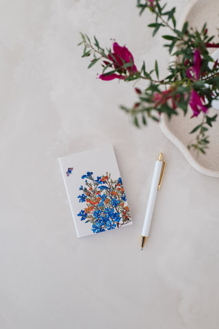 Woodlands Notepad - Lechenaultia & Pomegranate