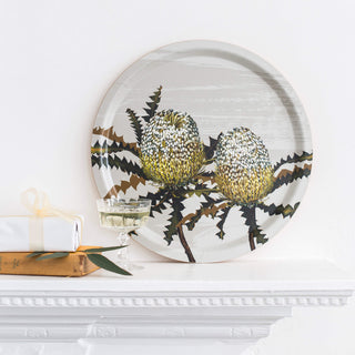 White Collection - Showy Banksia Round Tray