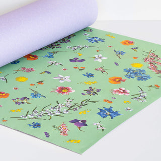 Blossoms Wrapping Paper - Mint