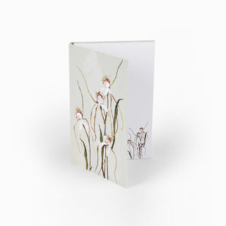 White Collection Notepad - Spider Orchid