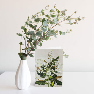 White Collection Greeting Card - Hardenbergia