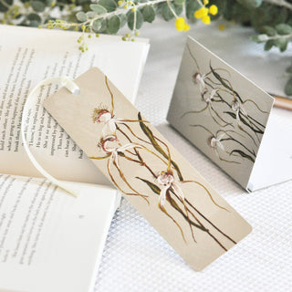 White Collection Bookmark - Spider Orchid