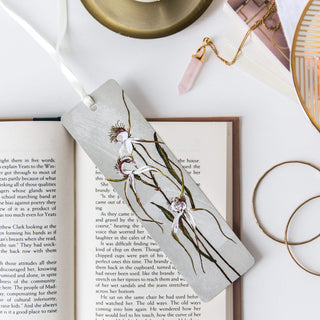White Collection Bookmark - Spider Orchid