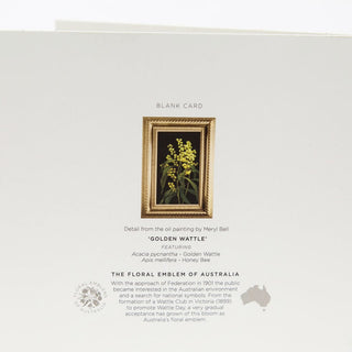 Floral Emblems Art Card - Golden Wattle (Australia)