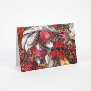 Wildflower Greeting Card - Crimson Gold